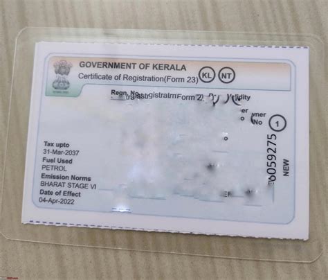 karnataka rto rc card issues